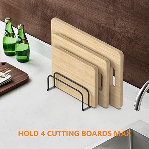 KORRTFID Cutting Board Storage Rack, Compact Cutting Board Organizer, Chopping Board Storage Stand Rack, Bakeware & Cookie Pan Sheets Organizer (2PCS 1.0 Inch)