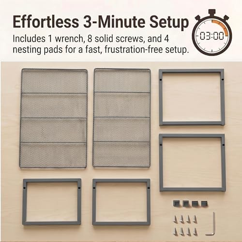 Stackable Kitchen Cabinet Organizer Shelves Pantry Rack Set of 2