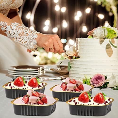 LNYZQUS 4 Inch Mini Pie Tins with Lids, 7.5oz Foil Individual Cake Pans