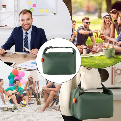 SUOXU Insulated Lunch Bag, Reusable Thermal Lunch Box Tote for Women & Men (Green)