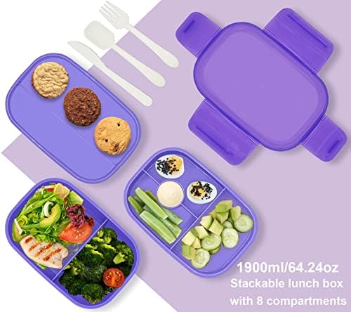 JBGOYON Leakproof Bento Box & Insulated Lunch Bag Set for School and Work