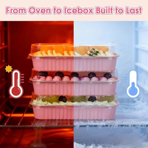 100 Pack Mini Cake Pans with Lids and Spoons, Disposable Aluminum Foil Cake Tins(6.8oz) Individual Small Cake Baking Containers for Party, Wedding, Birthday