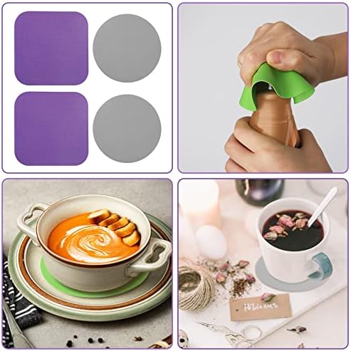 LUTER 4pcs Jar Opener Gripper Pad for Seniors with Weak Hands, Rubber