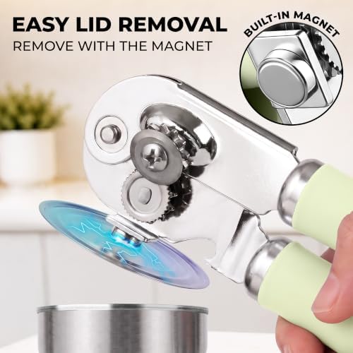 Zulay Kitchen Stainless Steel Swing Open Manual Can Opener Comfortable Grip
