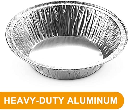 5 Inch Aluminum Foil Mini Pie Pans - Disposable Small Pie Tins For Bakeries, Cafes, Restaurants - Durable Mini Foil Pans for Pie, Fruit Tarts, Quiche (50, 5 Inch)