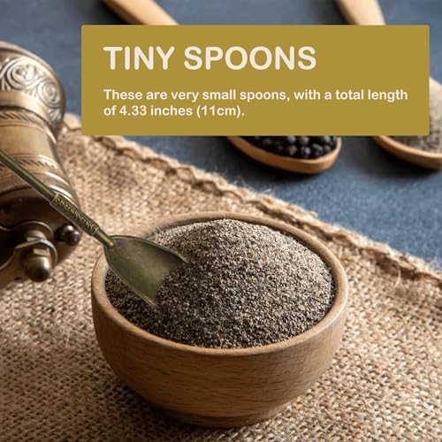 4 Pack Tiny Small Mini Spoons 4.3" Metal Medicine Shovels
