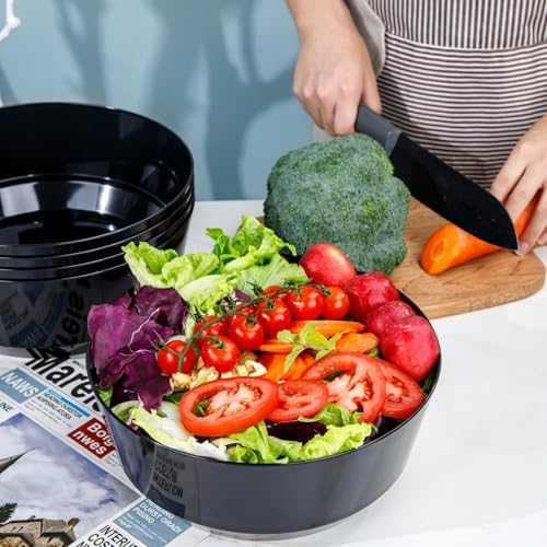 Hioasis 8 Pack Black Serving Bowls for Wedding