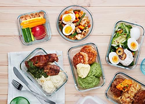 M MCIRCO 30 Piece Extra Large Glass Food Storage Containers with Lids