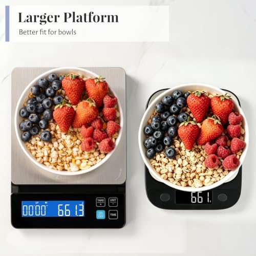 KitchenTour Digital Kitchen Scale 10kg/22lb ; Food Scale 0.1g Precision