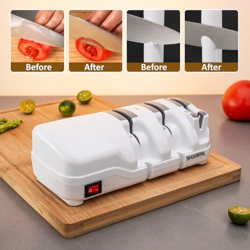 SHARPAL 198H Electric Knife Sharpener 3 Stage with Diamond Wheels