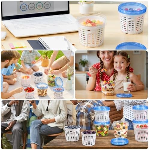 Freshmage 6-Pack 24oz Freezer Storage Containers with Twist Top Lids