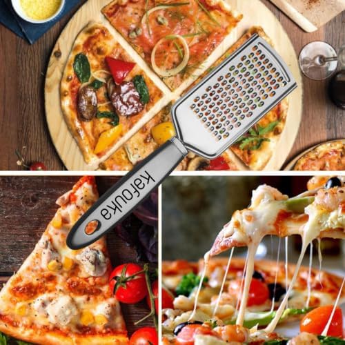 Kitchen Professional Zester & Cheese Grater Stainless Steel Handheld, Metal Lemon Zester Grater With Handle For Cheese, Chocolate, Spices,Garlic,Nutmeg