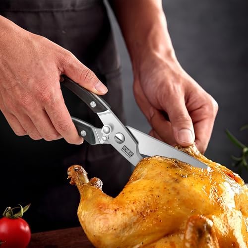 HOSHANHO Kitchen Scissors Heavy Duty, Sharp Kitchen Shears for Poultry