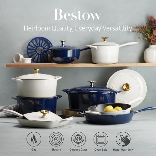 Tramontina Bestow Enameled Cast Iron 6.5-Qt Round Dutch Oven Pot with Lid