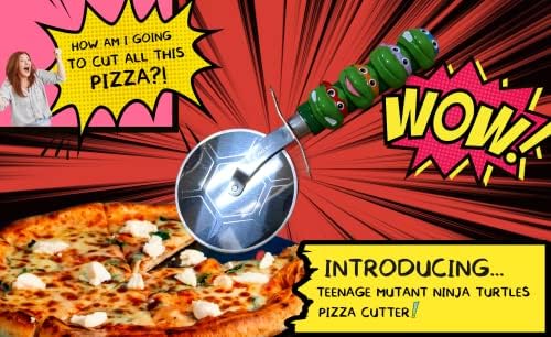 Teenage Mutant Ninja Turtles Pizza Cutter | TMNT Pizza Slicer | TMNT Pizza Wheel Cutter | TMNT Pizza Party Supplies | Officially Licensed