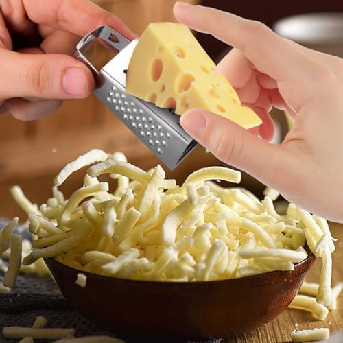 ABOOFAN 6Pcs Mini Box Graters, 4-Sided Stainless Steel Cheese Grater & Zester for Ginger, Garlic and Spices, Portable Small Kitchen Gadgets