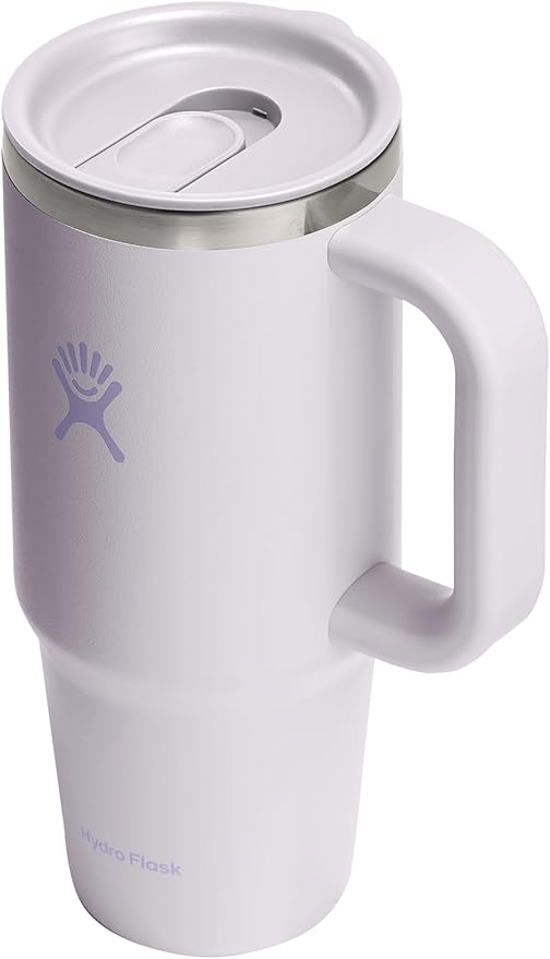 Hydro Flask Coffee Travel Tumbler Mug – Insulated Stainless Steel, Leak Resistant Hot & Iced Coffee Cup 24 Oz Cloud Pink