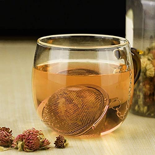 GOLF Tea Infuser,Extra Fine Mesh Tea Cup Filter Silicone Handle Stainless Steel Tea Strainer for Brew Loose Leaf Tea (12Pcs Tea Infuser)