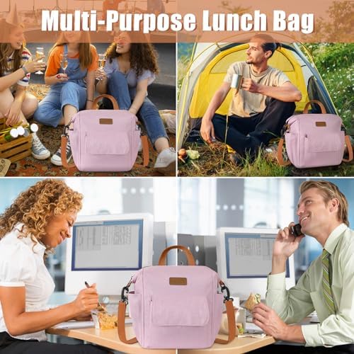 Joymee Insulated Lunch Bag For Women Reusable Leakproof - Pink