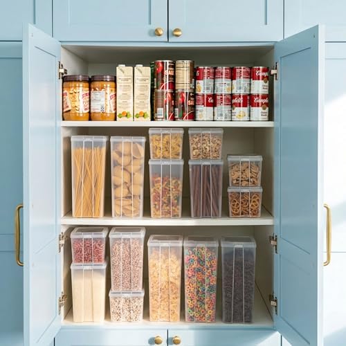 IRIS USA Food Storage Containers Set, 8 Pack Combo Set, Food Grade Plastic