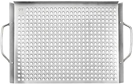 Outset 76632 Stainless Steel Grill Topper Grid, 11"x17" BBQ Tray