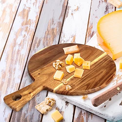 Acacia Wood Cutting Boards for Kitchen Round Chopping Charcuterie Boards