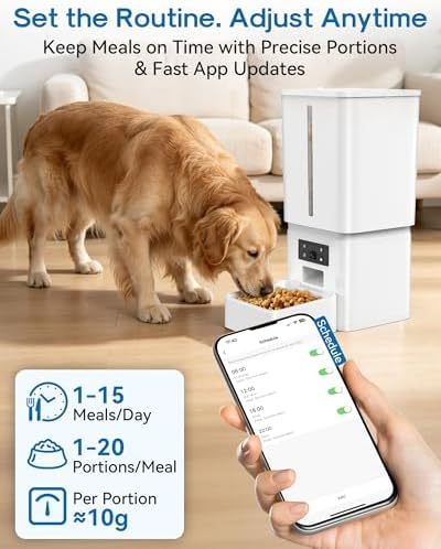 Gwozn Automatic Dog Feeder Large Breed: 15L/63-Cup Capacity for 23mm Kibble