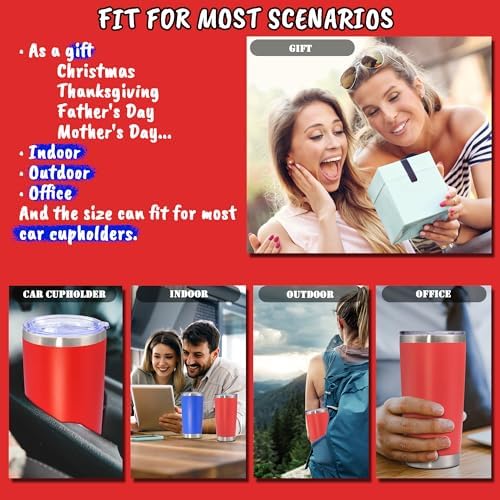 20 oz Tumbler Insulated Tumblers Stainless Steel Coffee Mug,Red 1PCS