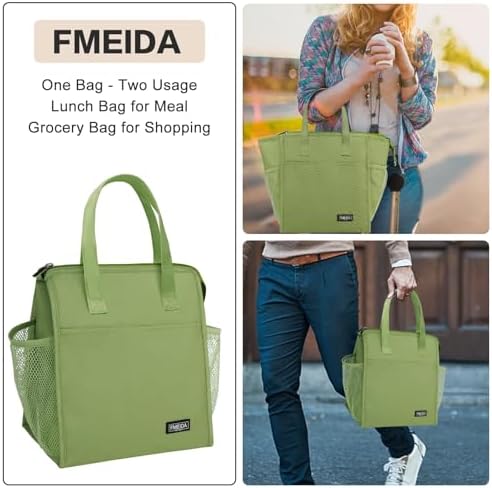 Insulated Lunch Bag Women, 12L Large Thermal Snack Bag Reusable Cooler Tote