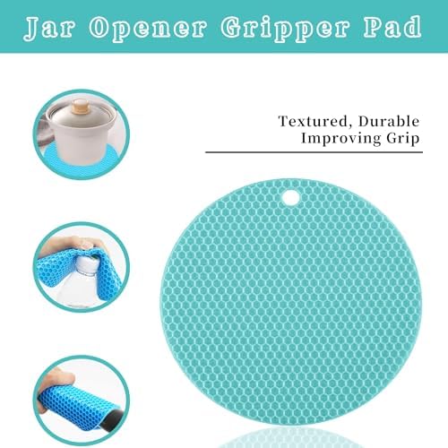 Bloss Jar Opener Can Opener Kitchen Grippers, Multi-use Lid Opener Set