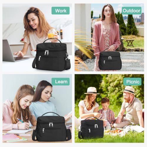 DALINDA Insulated Lunch Box Women Men Leak-Proof Cooler Lunch Bag
