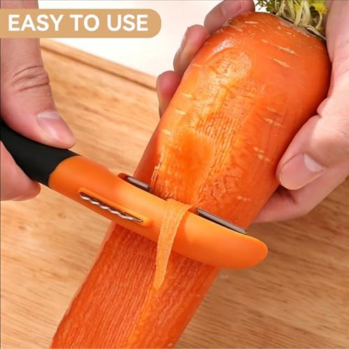 Swivel Vegetable Peeler Silicone Handle Stainless Steel for Fruit