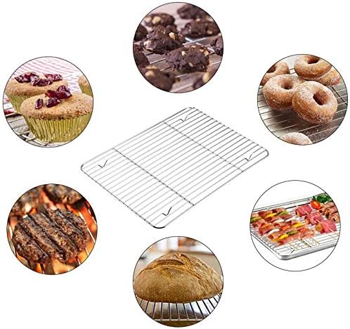 TeamFar Cooling Rack, 15"/11" Stainless Steel Wire Baking Rack, 2PCS