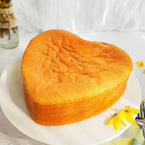 Heart-shaped cake pan, heart-shaped cake tin, aluminum, 6-inch heart-shaped-pan, for weddings, parties, family and other occasions cake (6 x 3 Inch,Set of 2)