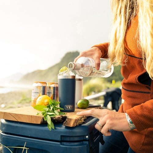 YETI Rambler 10 oz Tumbler, Stainless Steel, Vacuum Insulated with MagSlider Lid, Black Forest Green