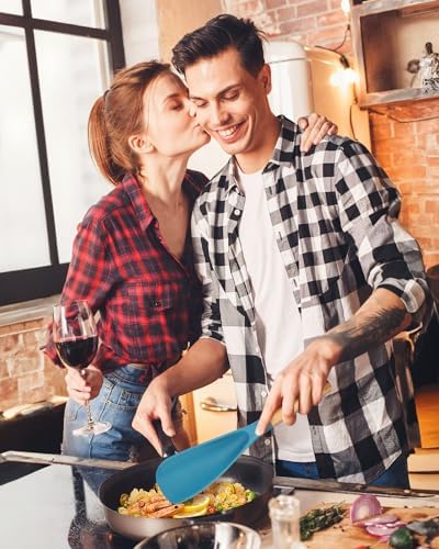 Badiano Silicone Cooking Spoon for Nonstick Cookwares, Multi-function,11.4"