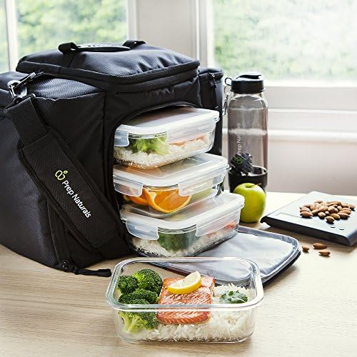 Prep Naturals 5 Pack 36oz Glass Meal Prep Containers - 1 Compartment