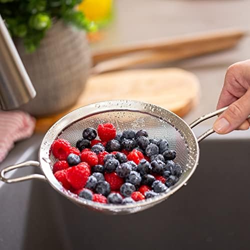 Chef Craft Select Mesh Strainer, 6.5 inch diameter, Stainless Steel