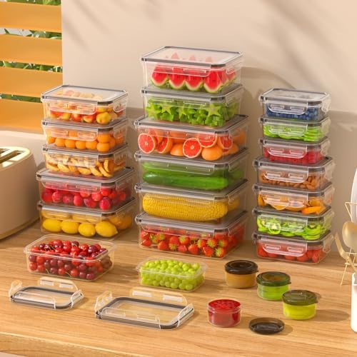 KEMETHY Large 48 Piece Food Storage Containers with Airtight Lids, BPA-free