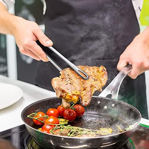 3 Pcs 9.4 Inches Korean BBQ Tongs Stainless Steel Kitchen Tweezers Grill