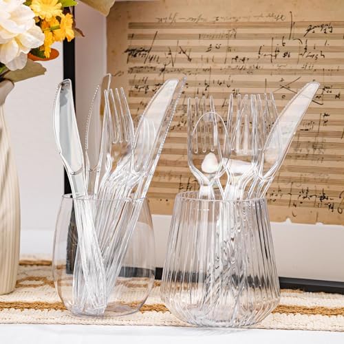 240 Count Extra Heavy Duty Clear Plastic Silverware