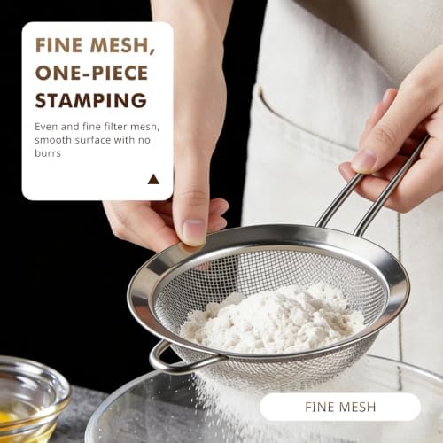 NileHome 7.8-Inch Diameter Stainless Steel Mesh Strainers,Silver