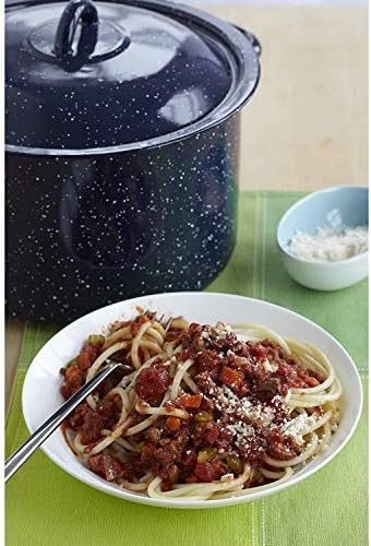 IMUSA USA Speckled Enamel Stock Pot 7.75-Quart, Blue