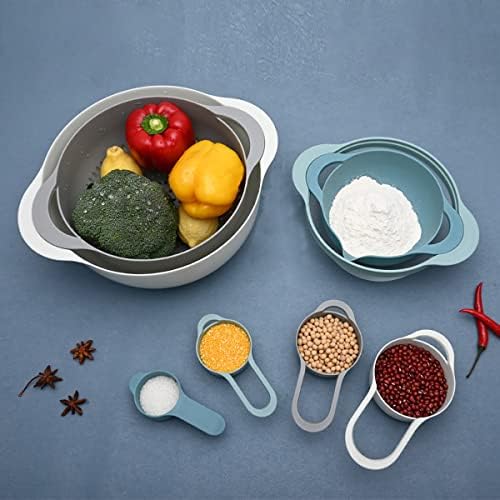 Plastic Nesting Bowls Set, 8 Pieces