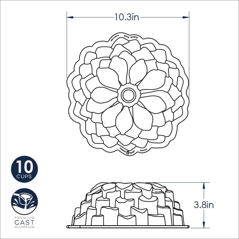 Nordic Ware Blossom Bundt Pan ,Toffee