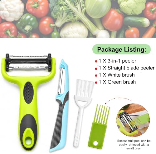 3-in-1 Vegetable Peeler, Julienne Peeler & Vegetable Slicer Kitchen Tool
