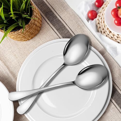 4 PCS Serving Spoons Set, 10-Inch, Includes 4 Large Spoons