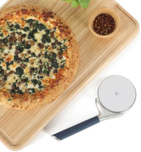 Calphalon Prime Edge Stainless Steel Pizza Cutter w/Thermoplastic Rubber Handle - Navy Blue