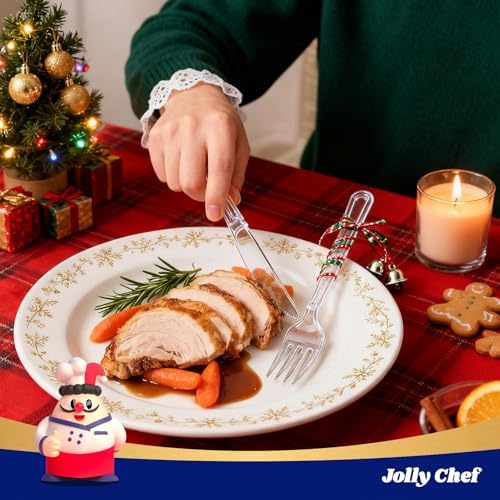 JOLLY CHEF Clear Plastic Knives 7.7 Inch 300 Count Disposable Heavy Duty
