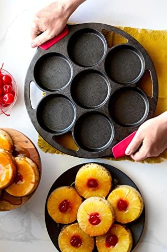 Lodge Pre-Seasoned Cast Iron Mini Cake Pan, PFAS-Free
